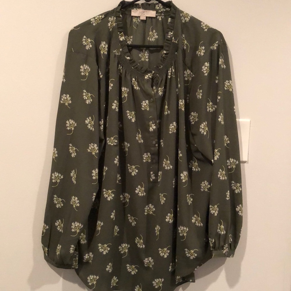 Green Floral Tunic from LOFT